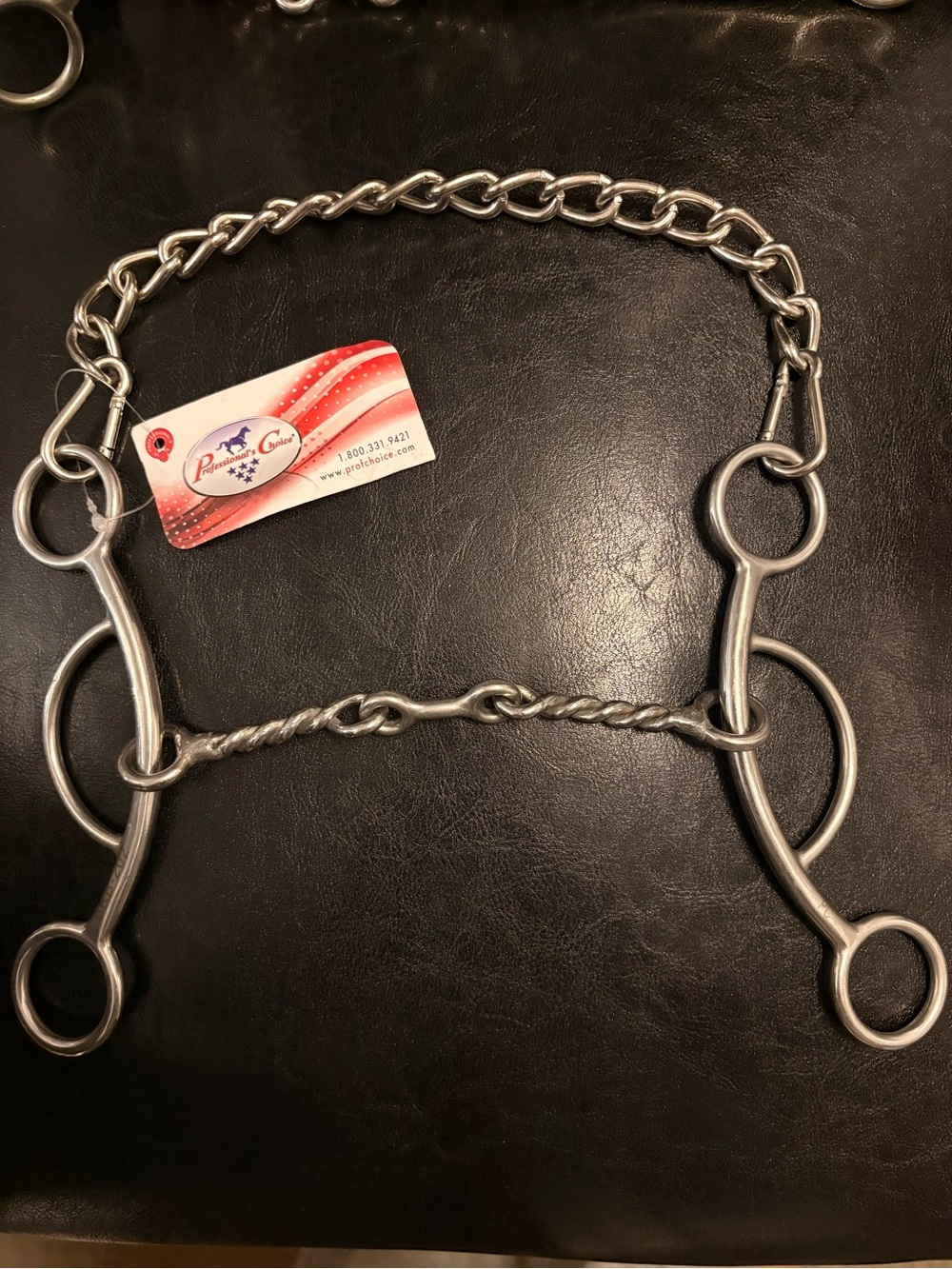 Stainless Steel Twisted Snaffle Bit - Silver